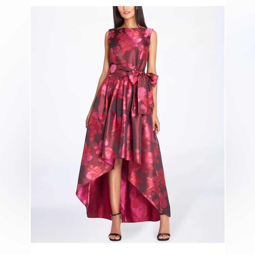 Beautiful maroon flower dress with pockets-Arthur S. Levine brand